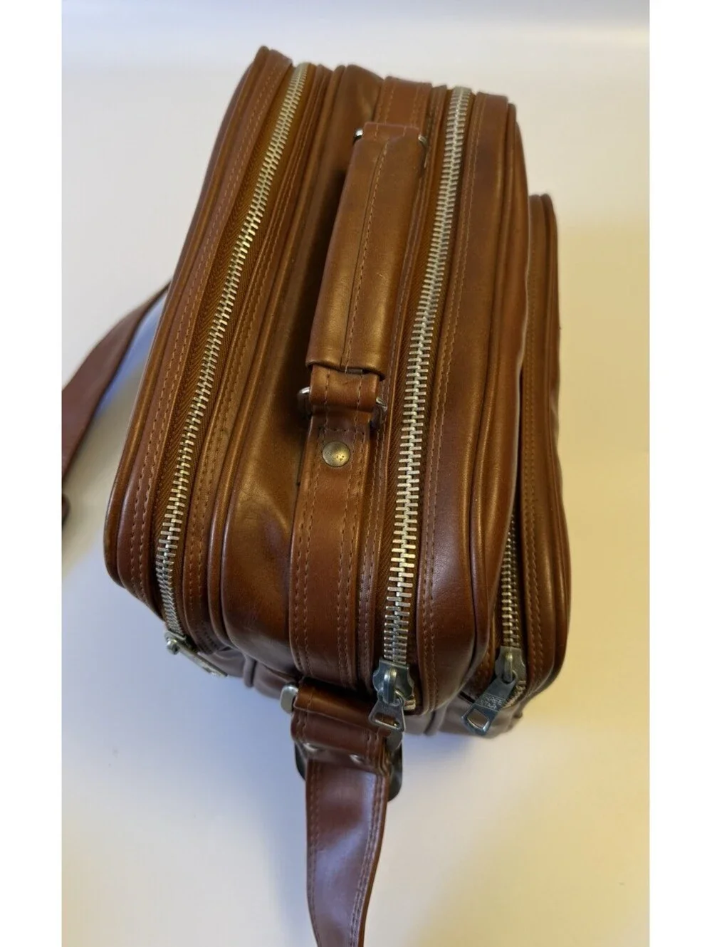 1970s Vintage Coast S-1 Tan Padded Camera Bag With Shoulder Strap